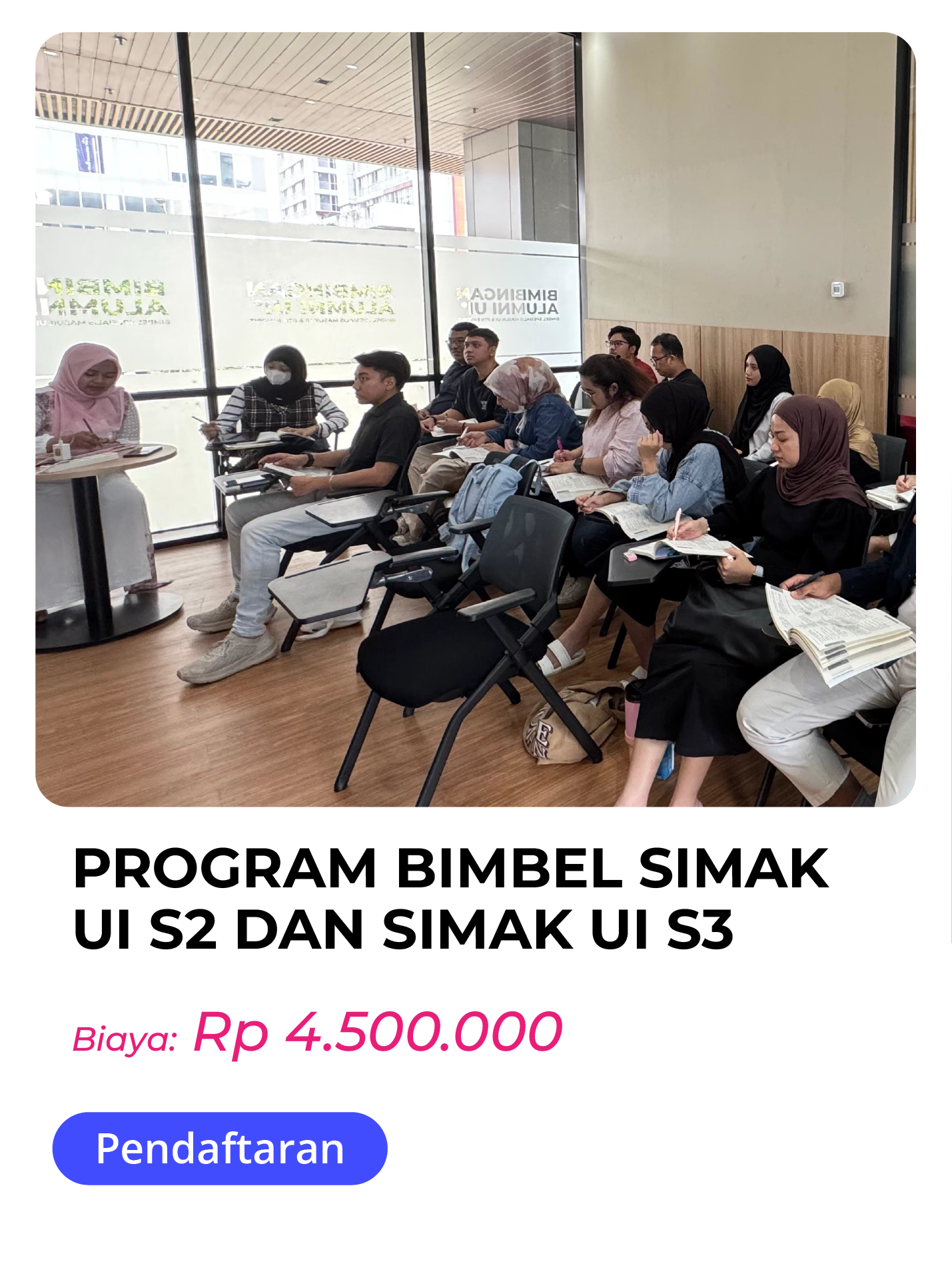 PROGRAM BIMBEL SIMAK UI S2 DAN SIMAK UI S3