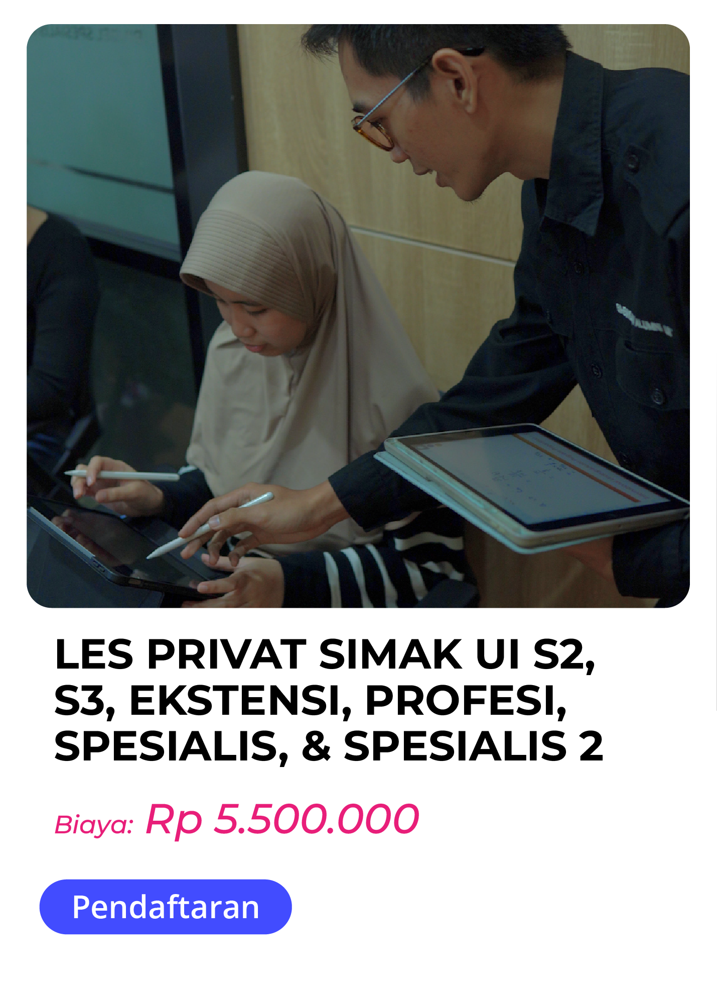 LES PRIVAT SIMAK UI S2, S3, EKSTENSI, PROFESI, SPESIALIS, DAN SPESIALIS 2